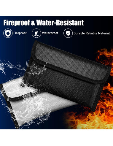 Leinuosen 6 Bolsas Ignífugas 20x12 cm Impermeables