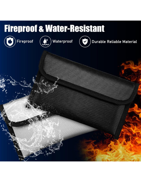 Leinuosen 6 Bolsas Ignífugas 20x12 cm Impermeables