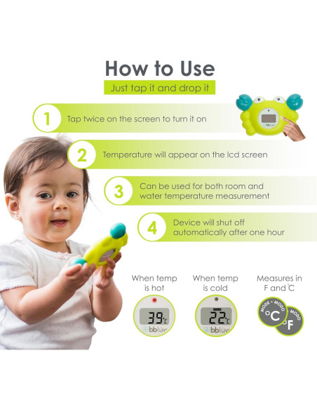 Termómetro de Baño 3-en-1 bblüv B0146 - Juguete Flotante