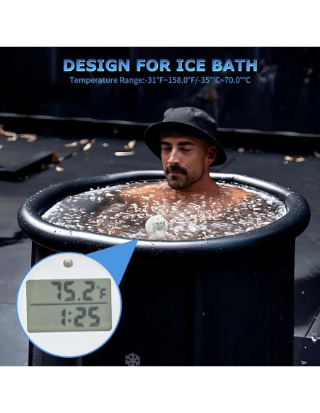 Termómetro de Baño de Hielo Bibabala con Temporizador Automático
