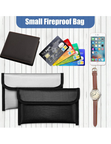 Leinuosen 6 Bolsas Ignífugas 20x12 cm Impermeables