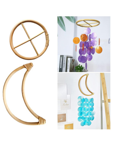 2 Piezas Círculos de Campanas de Viento Rosojodg 2.54 cm