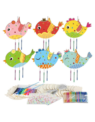 Kit de Manualidades de Campanas de Viento Gisgfim 12 Piezas