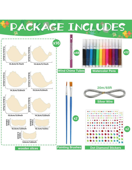 Kit de Manualidades de Campanas de Viento Gisgfim 12 Piezas