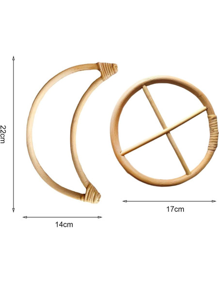 2 Piezas Círculos de Campanas de Viento Rosojodg 2.54 cm