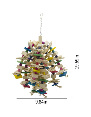 Juguete para Masticar Grande EBaokuup para Loros 50x25cm