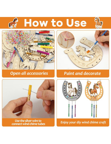 Kit de Manualidades de Campana de Viento Gisgfim - 16 Piezas