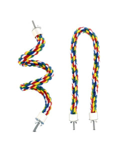 Percha de Cuerda para Aves Yuntop 60 cm - Columpio Colorido