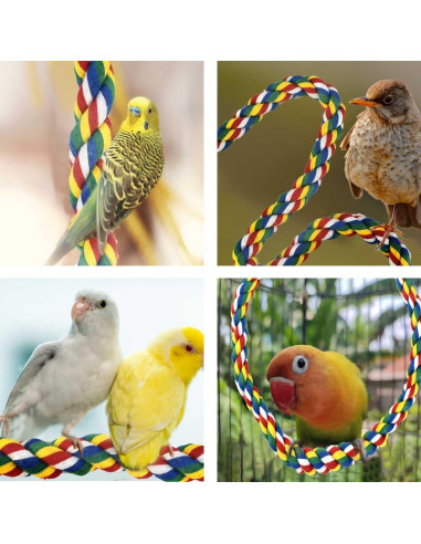 Percha de Cuerda para Aves Yuntop 60 cm - Columpio Colorido
