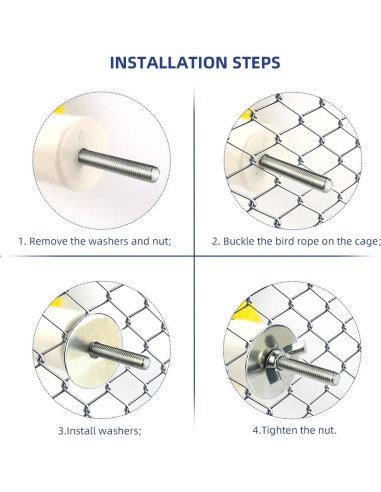 Percha de Cuerda para Aves Yuntop 60 cm - Columpio Colorido