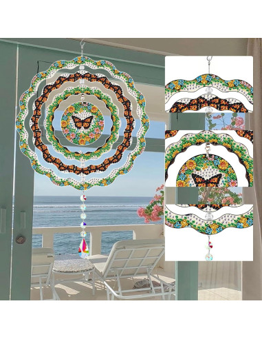 Kit de Arte de Diamante MaiYiYi Mariposa 20x20 cm Verde