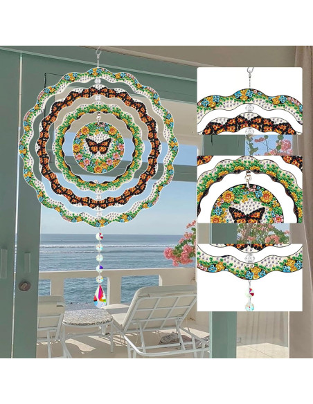 Kit de Arte de Diamante MaiYiYi Mariposa 20x20 cm Verde