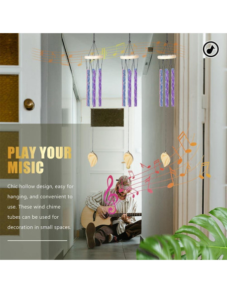 50 Tubos de Campana de Viento Didiseaon de Aluminio Multicolor