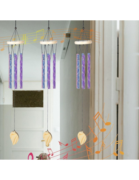 50 Tubos de Campana de Viento Didiseaon de Aluminio Multicolor