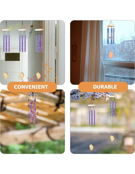 50 Tubos de Campana de Viento Didiseaon de Aluminio Multicolor