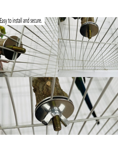 Escalera de Madera Natural Clais para Aves y Perchas 3 PCS