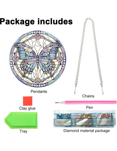 Colgante de Pintura de Diamante JISHSHAY Mariposa 3 DIY