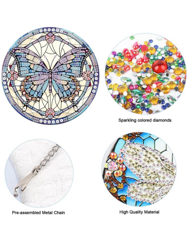 Colgante de Pintura de Diamante JISHSHAY Mariposa 3 DIY