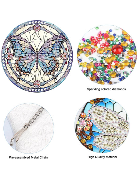 Colgante de Pintura de Diamante JISHSHAY Mariposa 3 DIY