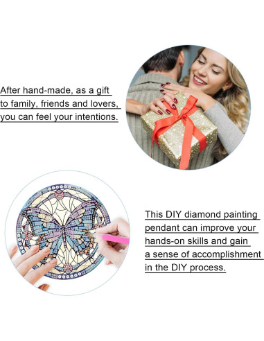 Colgante de Pintura de Diamante JISHSHAY Mariposa 3 DIY