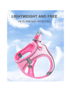 Conjunto Arnés y Correa Rosa XS JUFOO para Perros y Gatos 2