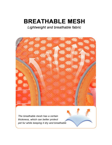 Conjunto Arnés y Correa Rosa XS JUFOO para Perros y Gatos