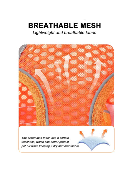 Conjunto Arnés y Correa Rosa XS JUFOO para Perros y Gatos