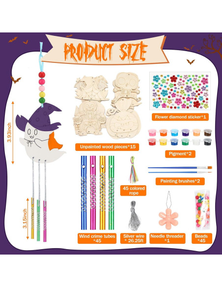 Kit de Manualidades de Halloween Wonderjune 117 Piezas Kit de Manualidades de Halloween Wonderjune 117 Piezas