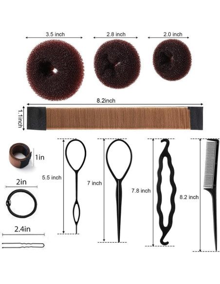 Juego de Formadores de Moño para Cabello Much Hotter - 21 Piezas