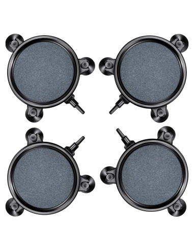 Discos de Piedra de Aire Mudder 4 Piezas 10.5 cm para Acuario
