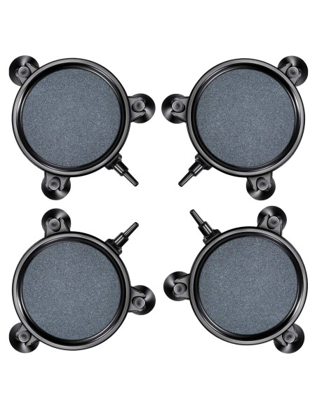 Discos de Piedra de Aire Mudder 4 Piezas 10.5 cm para Acuario