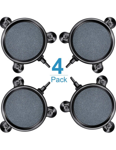 Discos de Piedra de Aire Mudder 4 Piezas 10.5 cm para Acuario