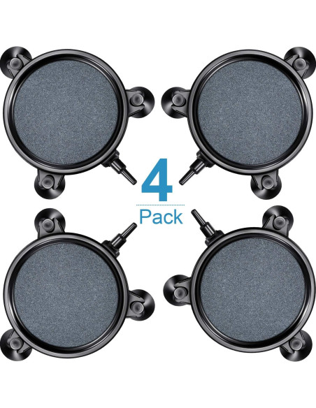 Discos de Piedra de Aire Mudder 4 Piezas 10.5 cm para Acuario