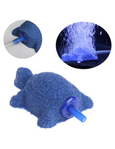 Difusor de aire tortuga azul Jowxsx para acuario 10x8cm