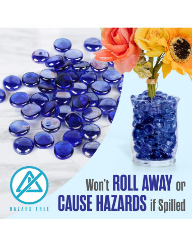 Canicas de Vidrio Azul 5 kg para Jarrones y Decoración