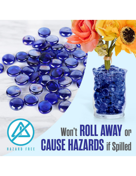 Canicas de Vidrio Azul 5 kg para Jarrones y Decoración