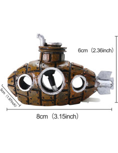 Kit de Decoración Acuario Submarino Moonorange 6 Piezas 2