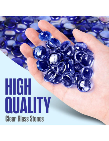 Canicas de Vidrio Azul 5 kg para Jarrones y Decoración