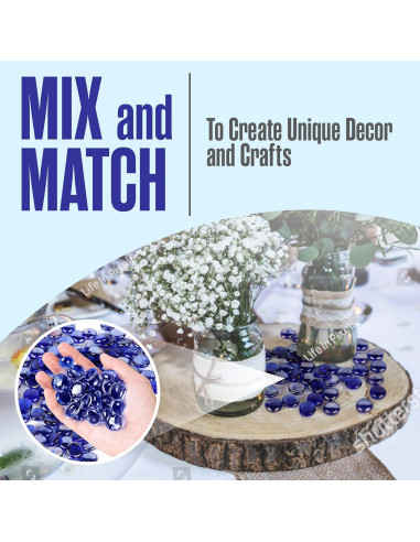 Canicas de Vidrio Azul 5 kg para Jarrones y Decoración