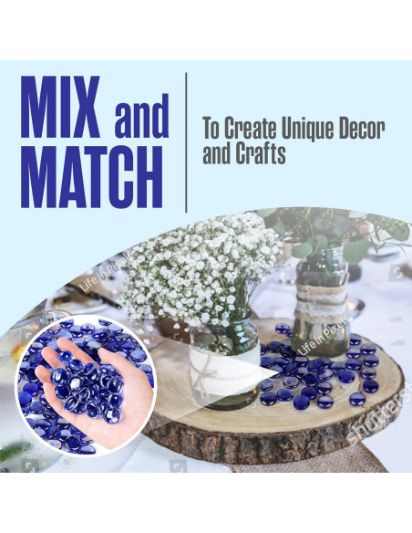 Canicas de Vidrio Azul 5 kg para Jarrones y Decoración