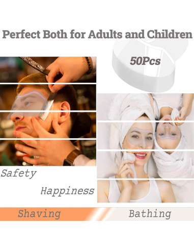 50 Protectores Faciales Desechables QIOOLEEO para Ducha