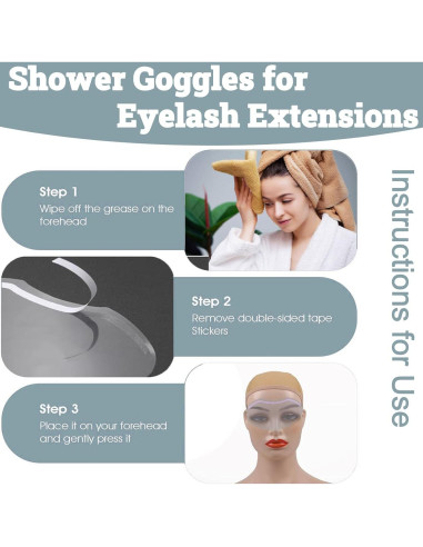 50 Protectores Faciales Desechables QIOOLEEO para Ducha