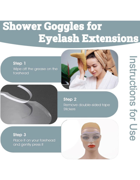 50 Protectores Faciales Desechables QIOOLEEO para Ducha