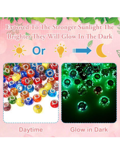 Cuentas Luminosas Cheriswelry 100pcs 14mm para Pulseras 2