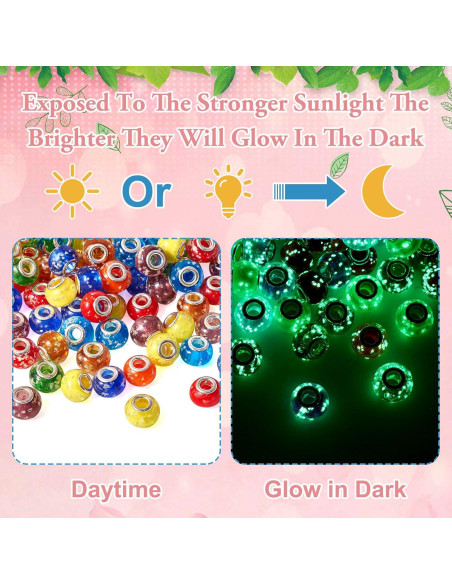 Cuentas Luminosas Cheriswelry 100pcs 14mm para Pulseras