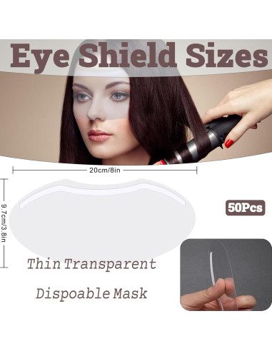 50 Protectores Faciales Desechables QIOOLEEO para Ducha