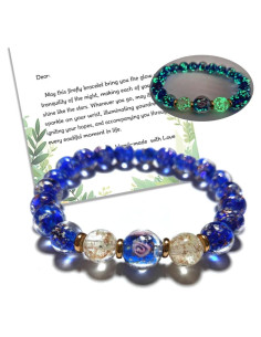 Pulsera Luminosa Hecha a Mano Mos Kevin - Azul Elástica 2.22 cm