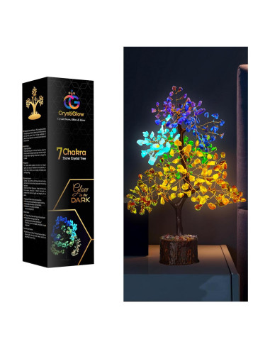 Árbol de Cristal Brillante Crystiglow 25.4 cm 7 Chakras