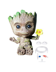 Decoración de burbujas de aire para acuarios TEEMO, resina mediana