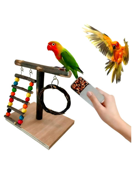 Soporte de Juego para Aves Xlpeixin 20cm Madera Natural